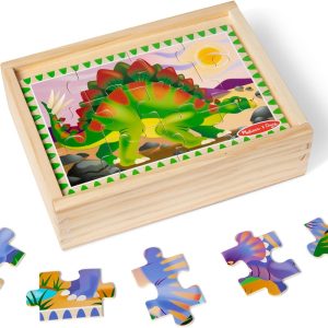 Lot de 4 puzzles dinosaures en bois pour enfants dès 3 ans