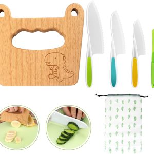 Lot de 5 couteaux Montessori pour enfants : découper fruits et légumes en toute sécurité