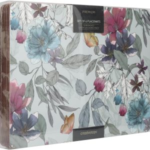 Lot de 6 sets de table Montessori Creative Tops Wine en liège – Bleu Sarcelle