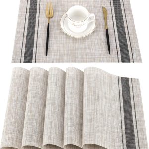 Lot de 6 sets de table Montessori en PVC résistant et facile à nettoyer