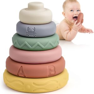 Mini Tudou : jouet Montessori à empiler – apprentissage précoce et dentition pour bébé
