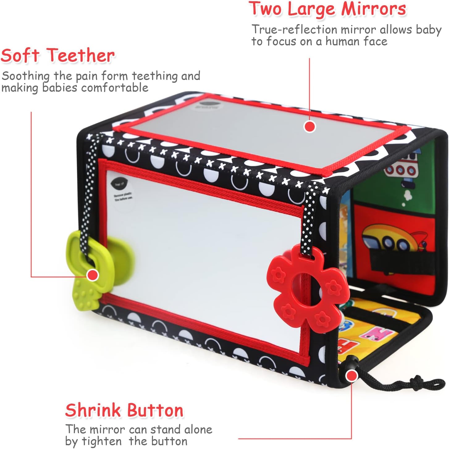 Miroir d’éveil Montessori LEADSTAR pour bébé 0-18 mois – Image 3