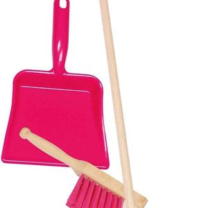 Outillage de jardin rose pour enfants – pelle et balai