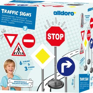 Panneaux de signalisation éducatifs pour enfants – Lot de 6