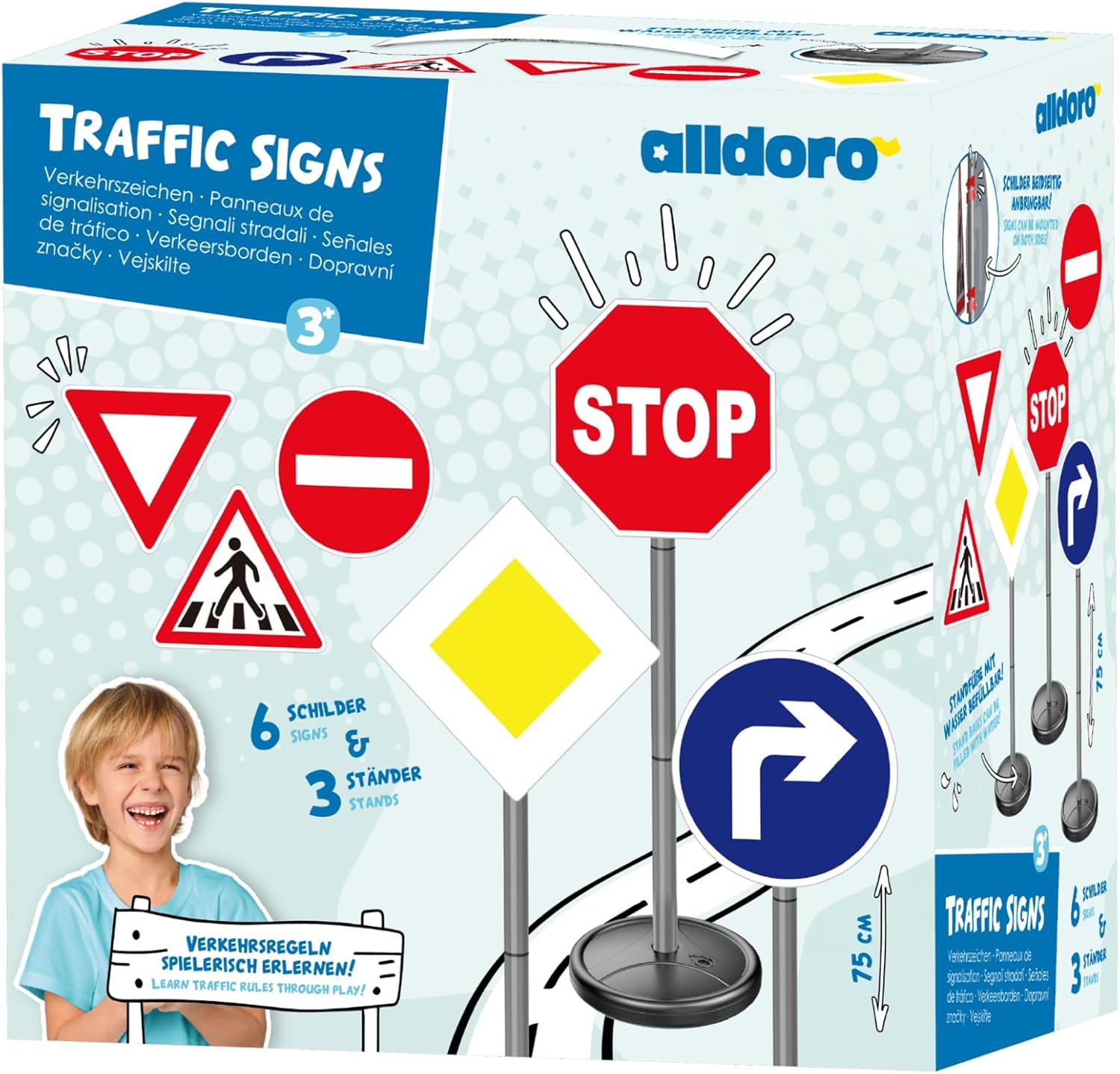 Panneaux de signalisation éducatifs pour enfants – Lot de 6