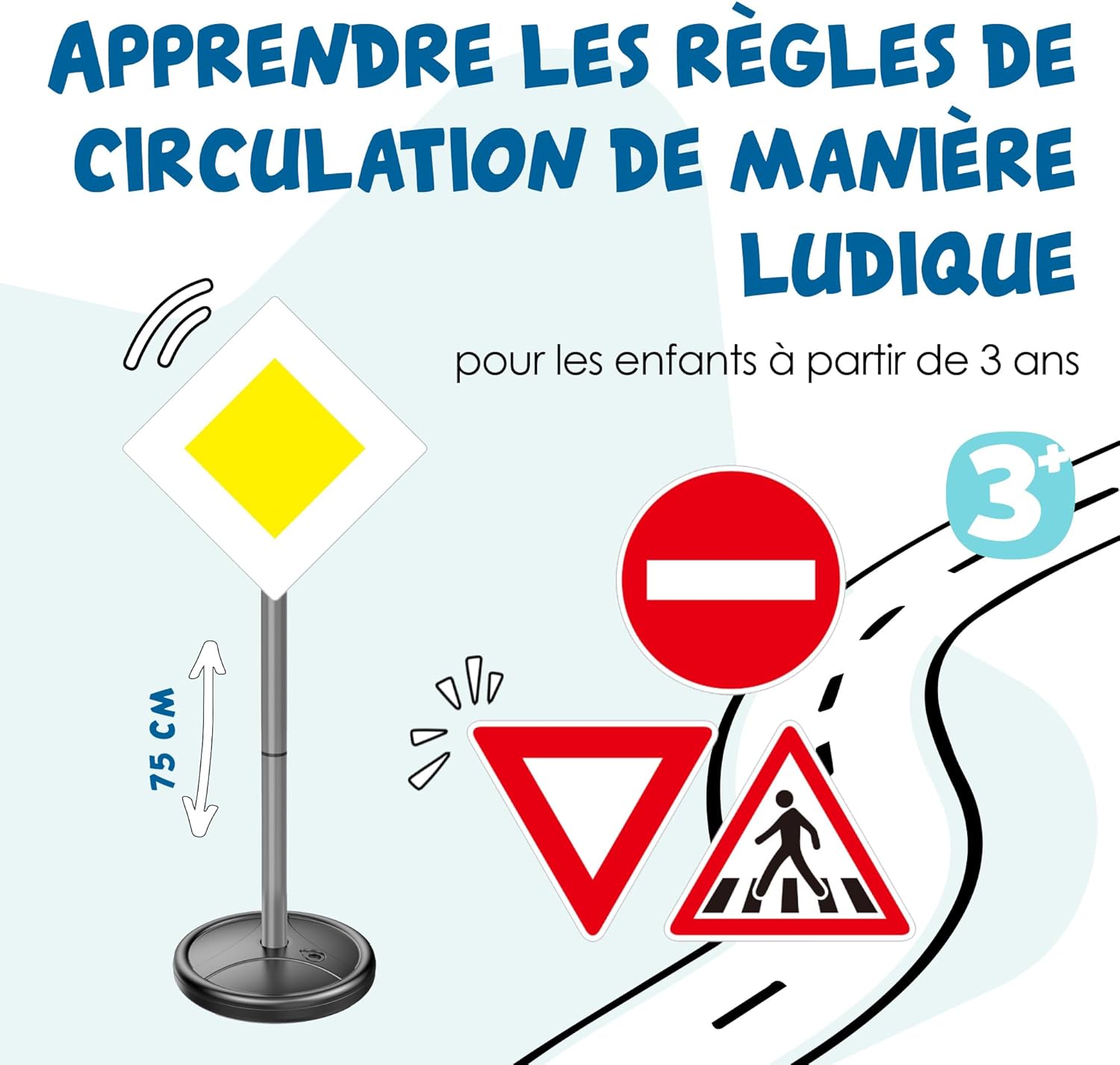 Panneaux de signalisation éducatifs pour enfants – Lot de 6 – Image 3