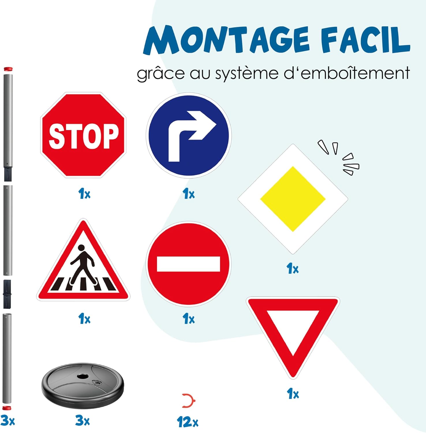 Panneaux de signalisation éducatifs pour enfants – Lot de 6 – Image 6