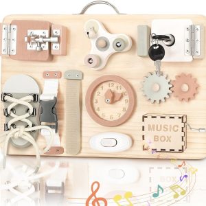 Planche d’Activité Montessori Joyreal – Jouet Parcours Motricité Fine pour Enfants 1-3 Ans