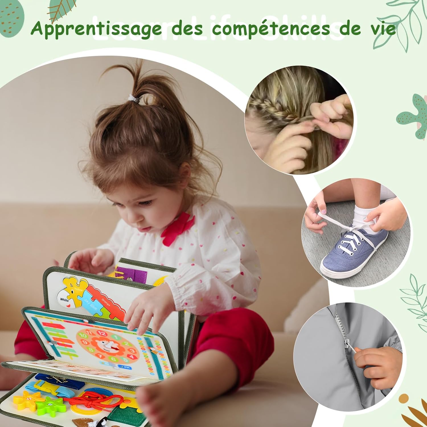Planche d’activité Montessori 8 en 1 pour enfants de 1 à 5 ans – Image 3
