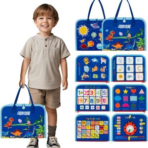 Planche d&rsquo;activité Montessori AIXMEET 8 en 1 : jouet éducatif pour enfant de 2 à 5 ans