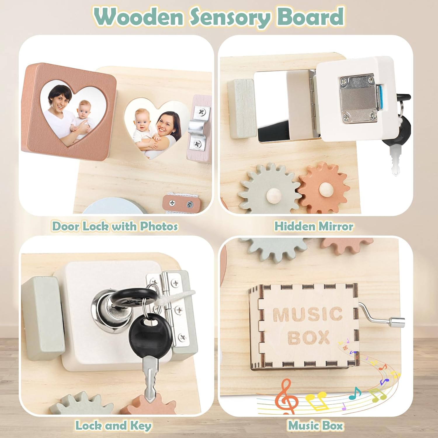 Planche d’activité Montessori Joyreal pour l’éveil sensoriel des 1 à 3 ans – Image 3