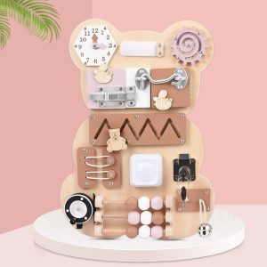 Planche d’activité Montessori KKTECT : le jeu sensoriel en bois fait main