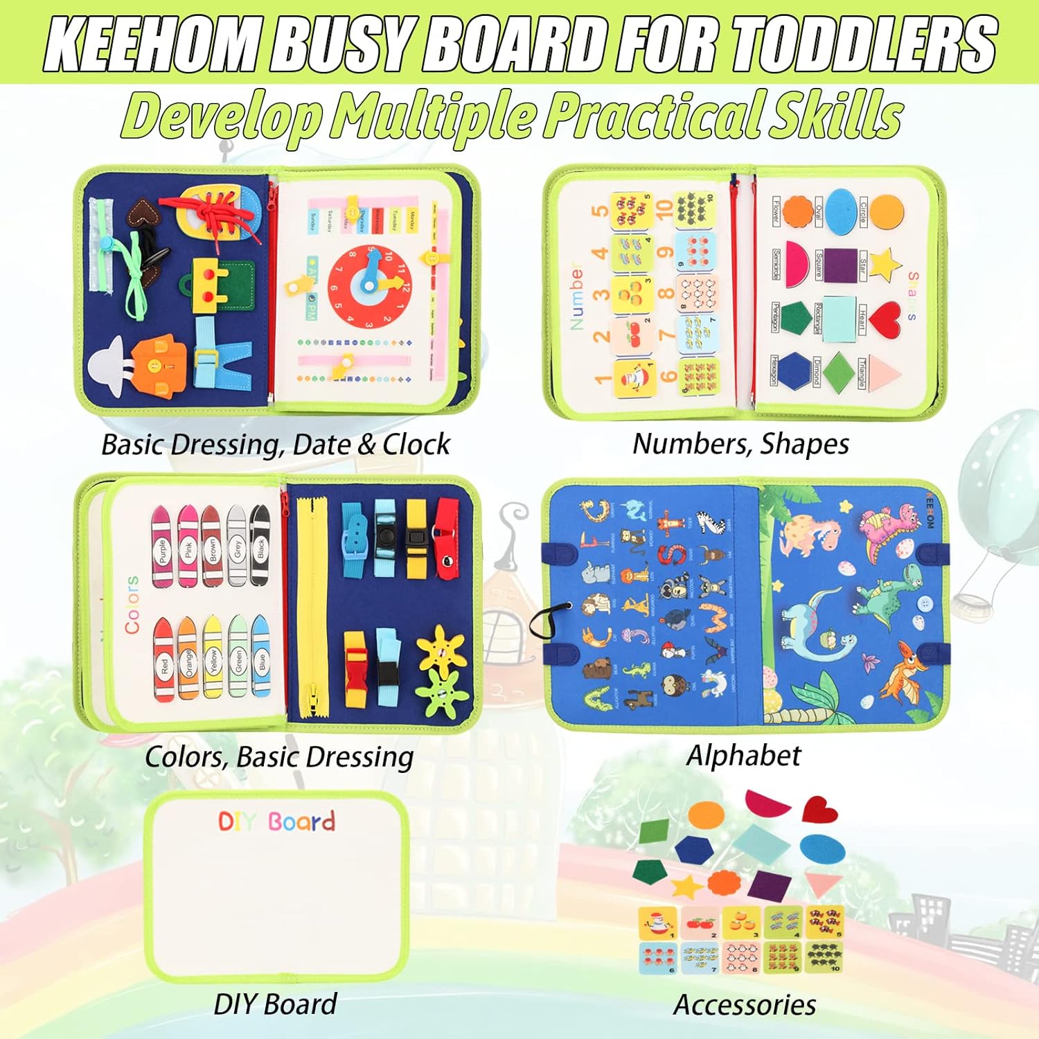 Planche d’activité Montessori : jouet éducatif pour enfants de 2 à 6 ans – Image 2