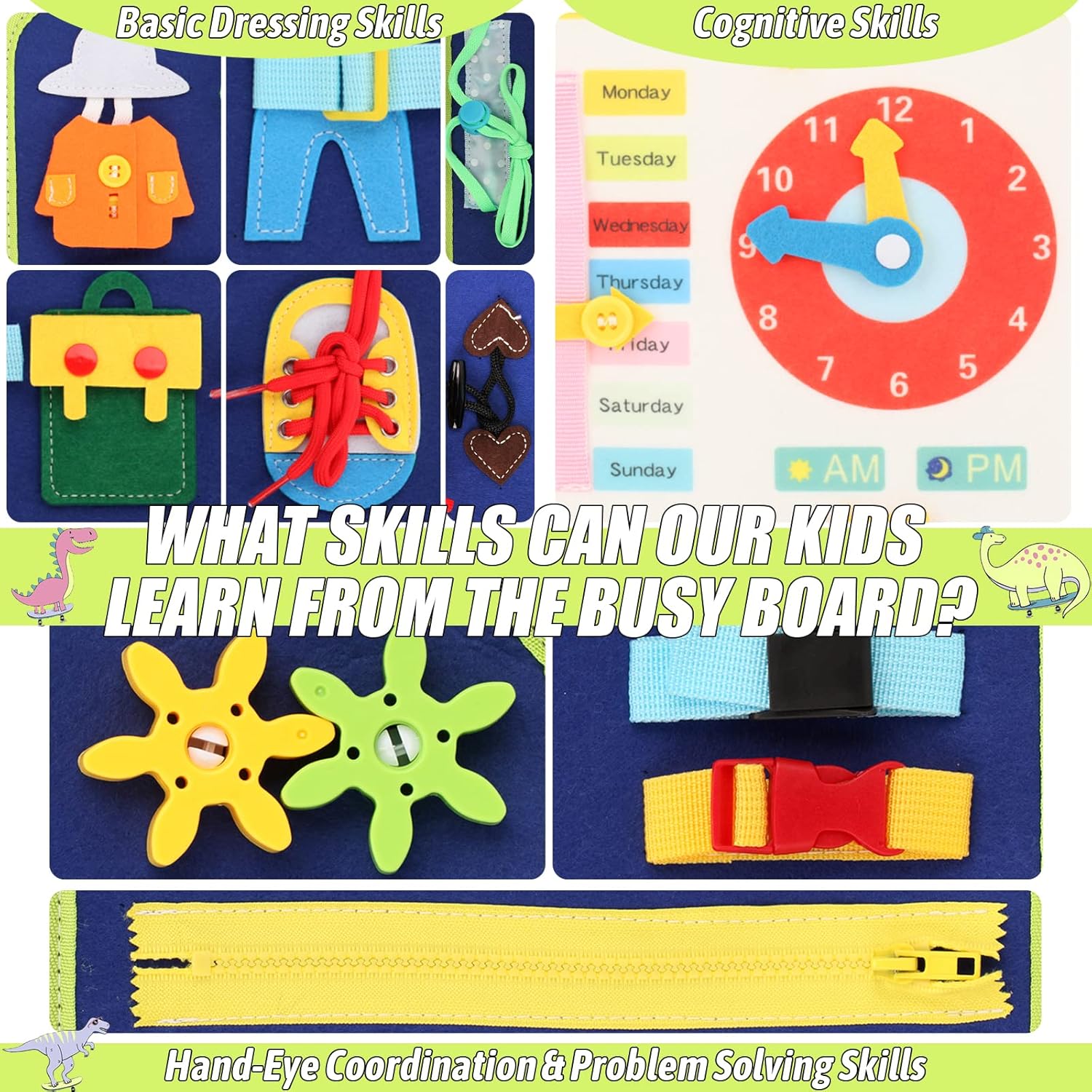 Planche d’activité Montessori : jouet éducatif pour enfants de 2 à 6 ans – Image 3