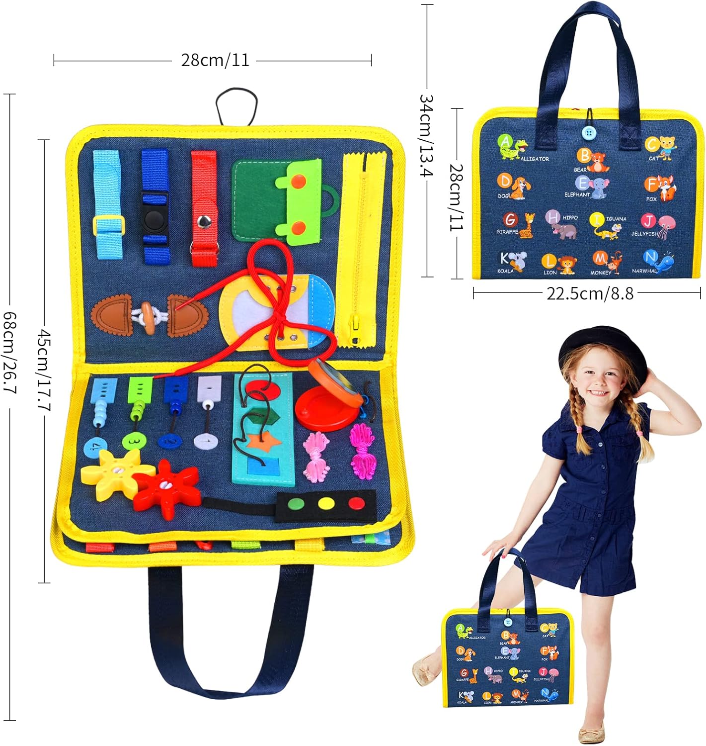 Planche d’activités Montessori GOLDGE 27 en 1 pour enfants de 3 à 6 ans – Image 2