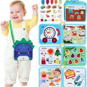 Planche d’activités Montessori Lehoo Castle pour enfants de 1 à 3 ans – Modèle Dinosaure