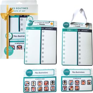 Planning magnétique Montessori Luva and co pour l&rsquo;autonomie des enfants 3-7 ans