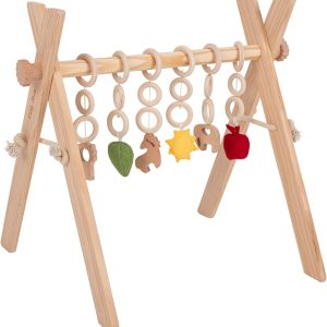 Portique d&rsquo;éveil bébé Montessori en bois KiddyMoon : le centre d&rsquo;activité idéal