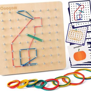 Puzzle Montessori Géoboard en bois : boostez la créativité de votre enfant