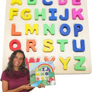 Puzzle Montessori en Bois ABC – Apprendre l&rsquo;Alphabet de Manière Ludique pour Enfants 3+ Ans