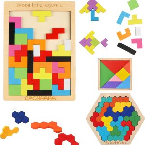 Puzzle Montessori en bois 3 en 1 pour enfants de 3 ans : cadeau d&rsquo;anniversaire éducatif