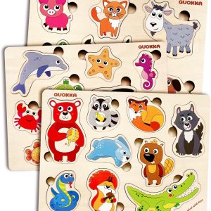 Puzzle Montessori en bois Quokka pour enfants de 1 à 4 ans