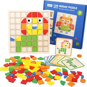 Puzzle Montessori en bois Tangram pour enfants de 3 à 7 ans