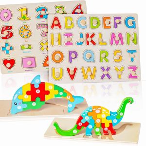 Puzzle Montessori en bois pour enfants : cadeau idéal pour Noël et anniversaire