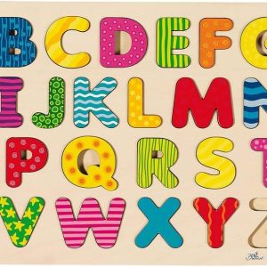 Puzzle en bois Montessori Goki : apprendre l&rsquo;alphabet en s&rsquo;amusant