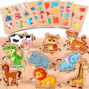 Puzzles Montessori en bois pour enfants : éducatifs et ludiques