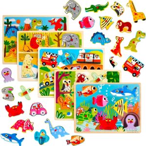 Puzzles en bois Montessori pour enfants 1 à 4 ans – The Twiddlers