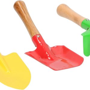 Set jardinage Montessori 3 pièces : Pelle, râteau et bêche pour enfants et adultes