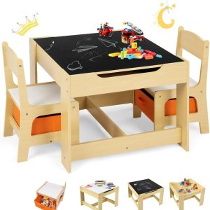 Table Cube Montessori 3-en-1 : Dessin, Étude et Jeu pour Enfants