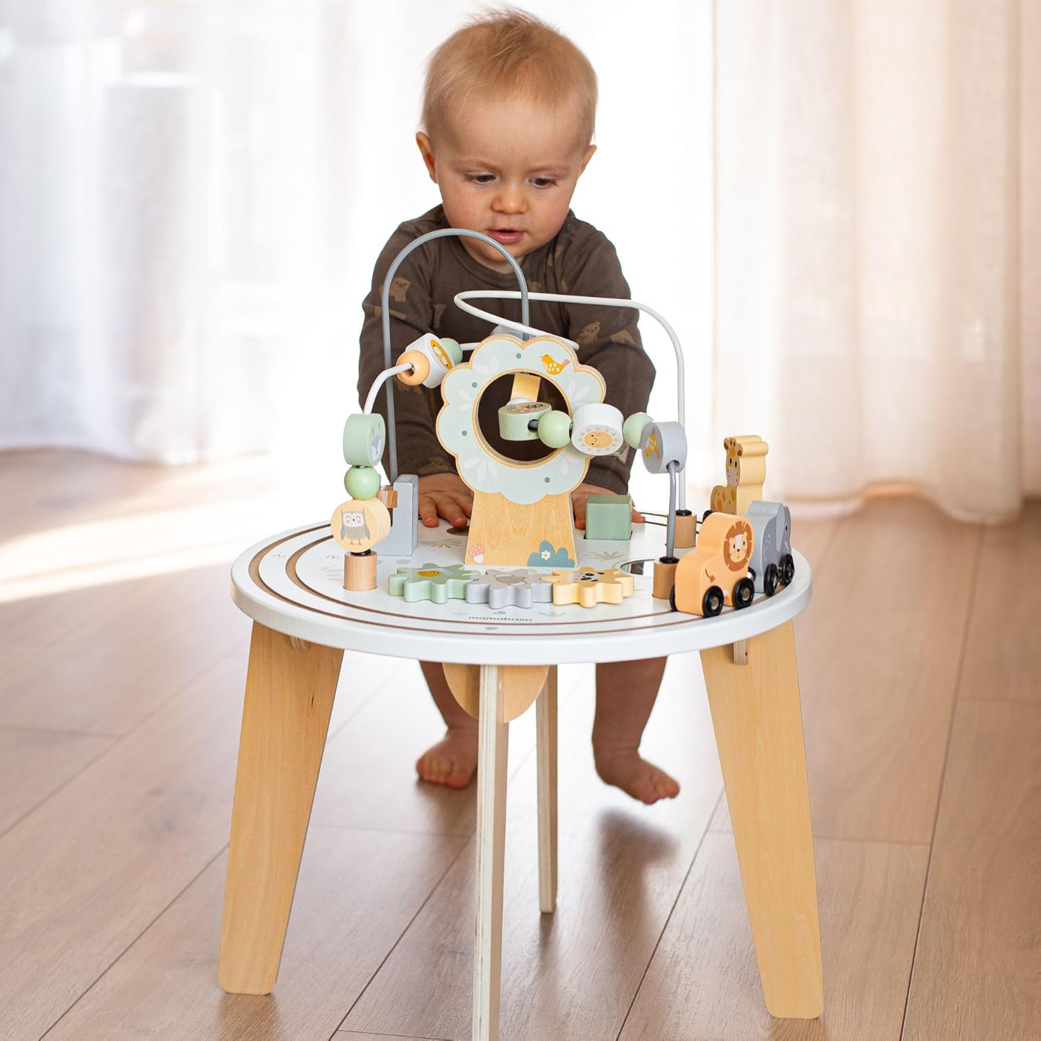 Table basse éducative en bois pour enfants avec activités interactives – Image 2