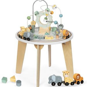 Table basse éducative en bois pour enfants avec activités interactives