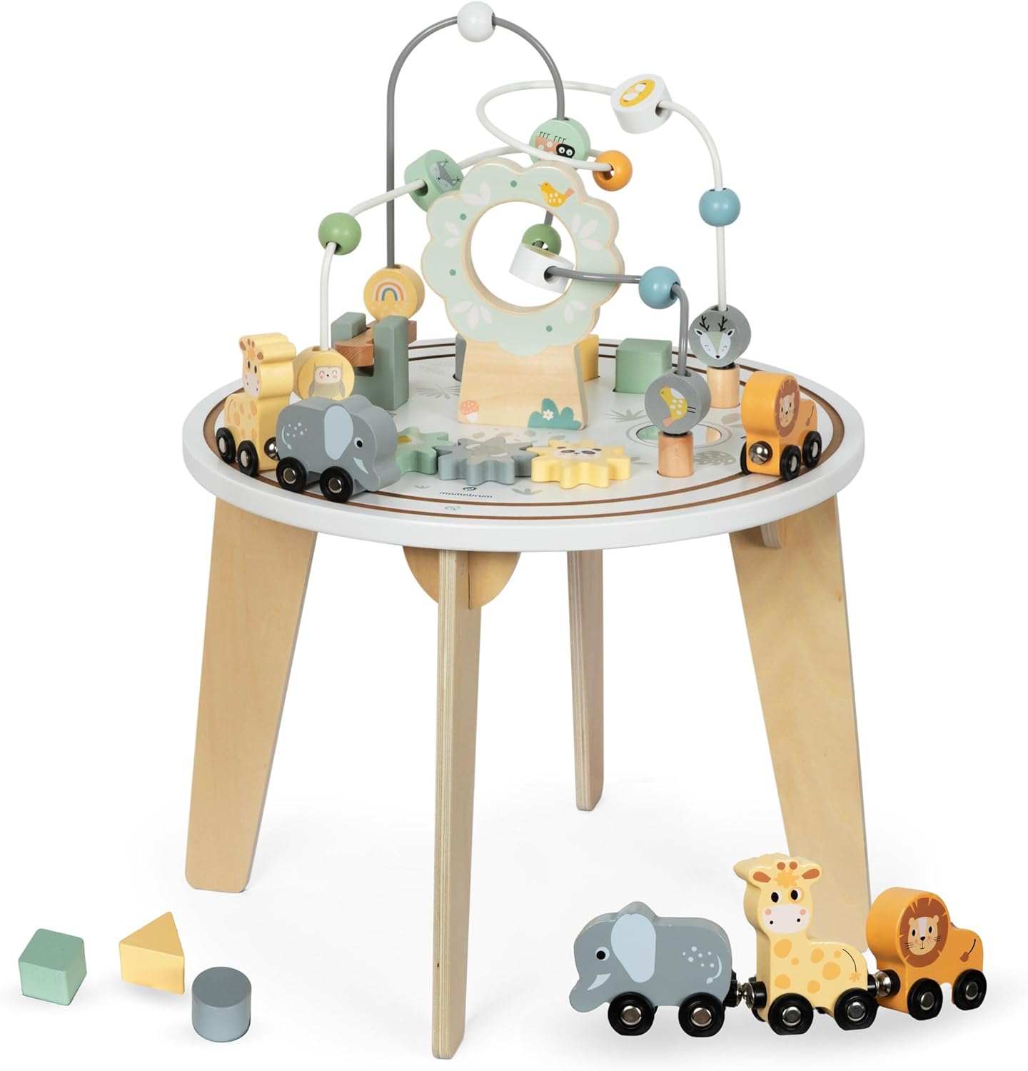 Table basse éducative en bois pour enfants avec activités interactives
