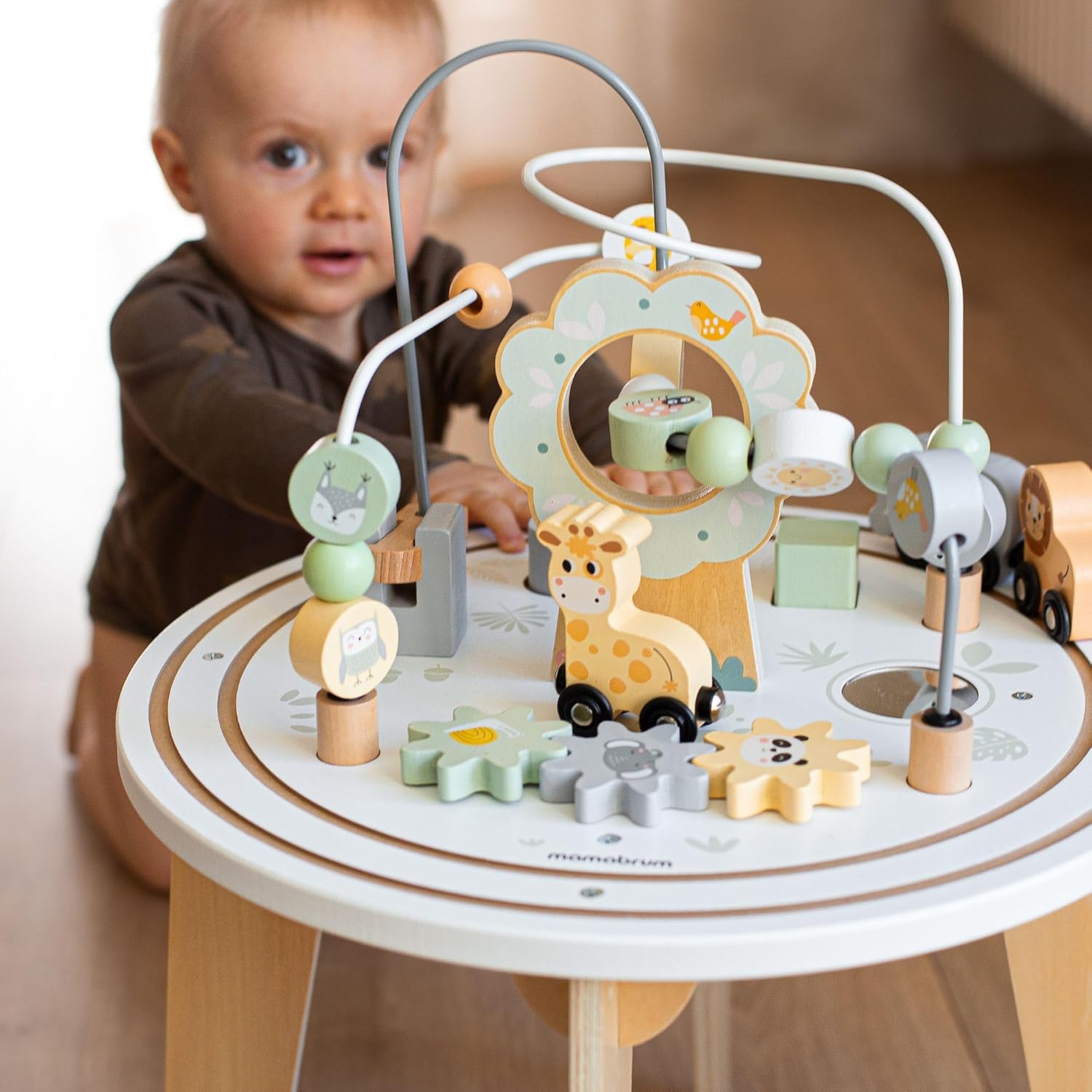 Table basse éducative en bois pour enfants avec activités interactives – Image 4