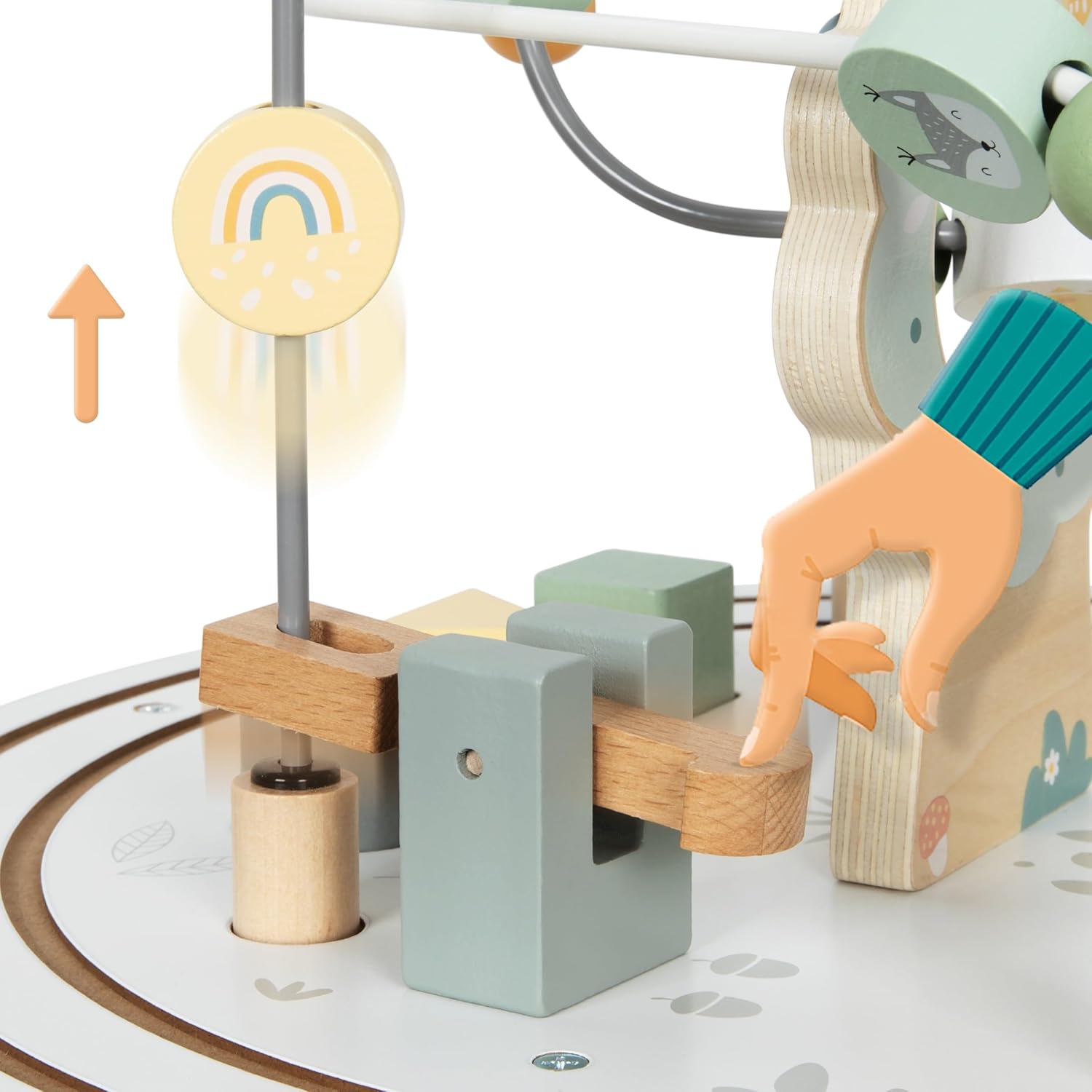 Table basse éducative en bois pour enfants avec activités interactives – Image 5