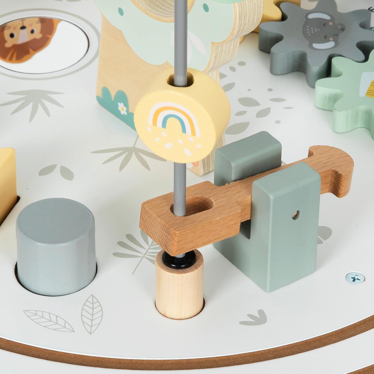 Table basse éducative en bois pour enfants avec activités interactives – Image 7