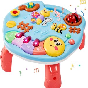 Table d&rsquo;activité musicale Montessori LINFUN KIDS pour bébés de 1 à 3 ans