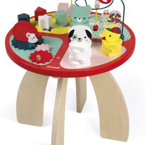 Table d&rsquo;activités Baby Forest Janod : jouet Montessori en bois pour éveil dès 1 an