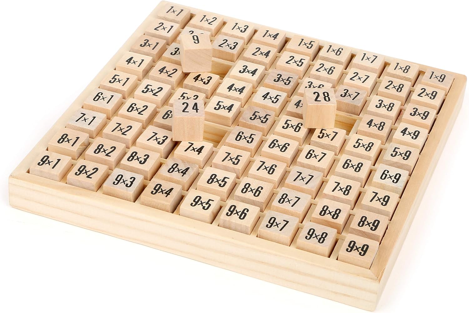 Table de multiplication Montessori en bois Small Foot 7583 pour apprendre en s’amusant dès 7 ans – Image 2