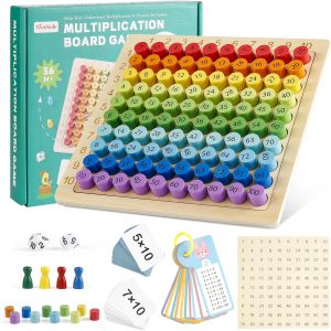 Table de multiplication Montessori en bois pour enfants de 3 à 5 ans