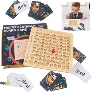 Table de multiplication Montessori en bois pour enfants de 3 ans et plus