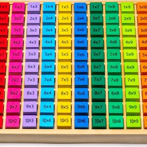 Table de multiplication Montessori en bois pour enfants dès 3 ans