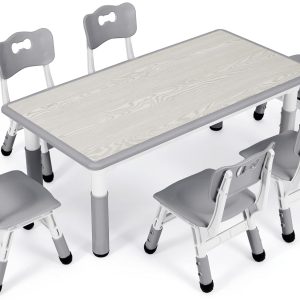 Table et Chaises Montessori MAMIZO Réglables pour Enfants dès 2 Ans