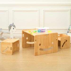 Table et chaises Montessori ajustables Funlio pour enfants de 1 à 3 ans