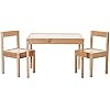 Table et chaises enfant Montessori LATT IKEA en blanc et pin