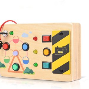 Tableau d&rsquo;activité Montessori Busy Board LED pour enfants de 2 à 4 ans