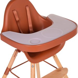 Tablette ajustable pour chaise haute Montessori Evolu 2 de Childhome en terracotta